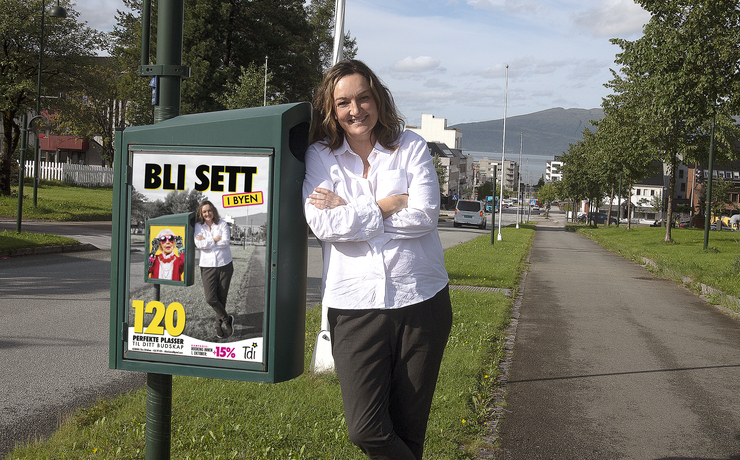 Synlig reklame, midt i bybildet